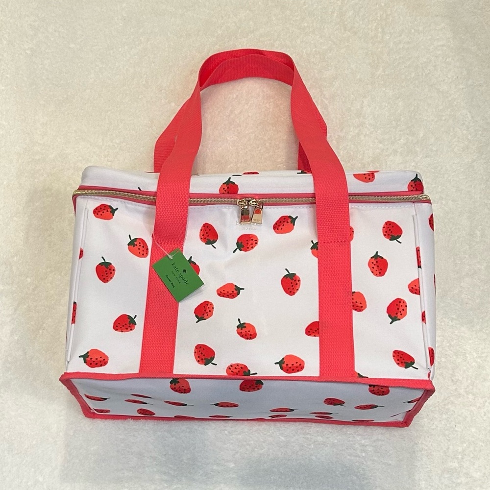 *New* Kate Spade Pink Strawberry Patterned Cooler Bag
